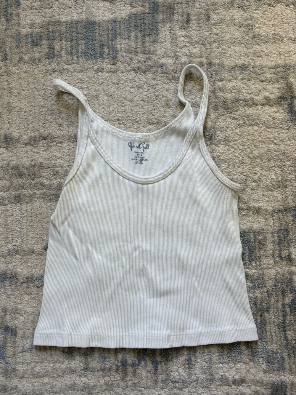 Brandy Melville White Ribbed Tank Top